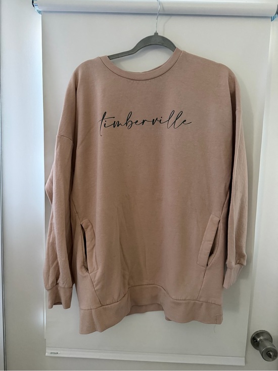 Zenana Outfitters Sweaters - Zenana Outfitters Dusty Rose Crewneck Sweater with 'Timberville' Script